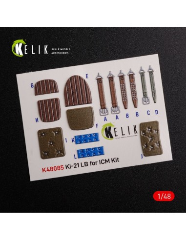 KI-21 interior 3D decals for ICM kit 