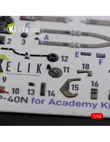 P-40N interior 3D decals for Academy kit 