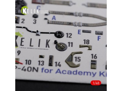 P-40N interior 3D decals for Academy kit 