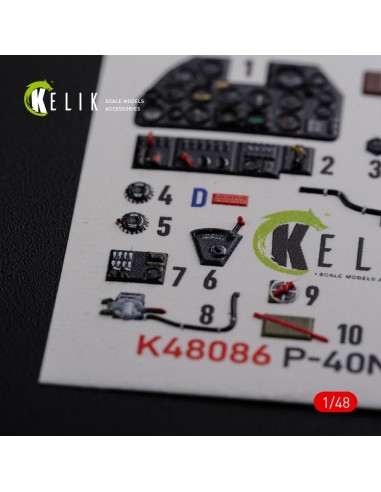 P-40N interior 3D decals for Academy kit 