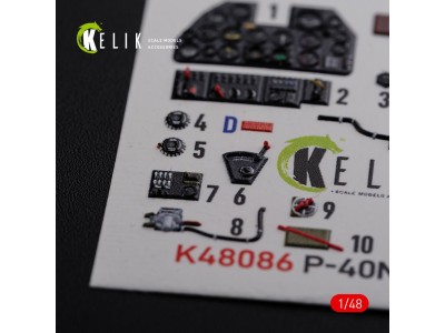 P-40N interior 3D decals for Academy kit 