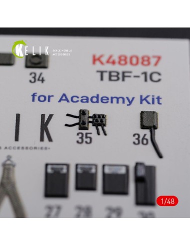 TBF-1C interior 3D decals for Academy kit 