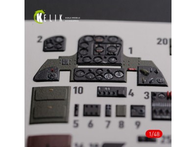 SBD-2 Dauntless interior 3D decals for Academy kit 