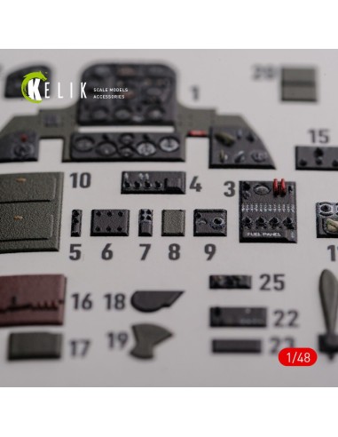 SBD-2 Dauntless interior 3D decals for Academy kit 