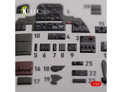 SBD-2 Dauntless interior 3D decals for Academy kit 