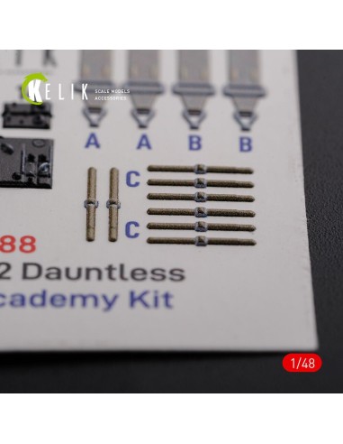 SBD-2 Dauntless interior 3D decals for Academy kit 