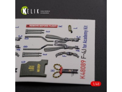 F-4J Phantom II interior 3D decals for Academy kit 
