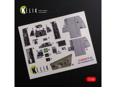 F-4J Phantom II interior 3D decals for Academy kit 
