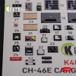 CH-46E Cargo compartment interior 3D decals for Academy kit  2