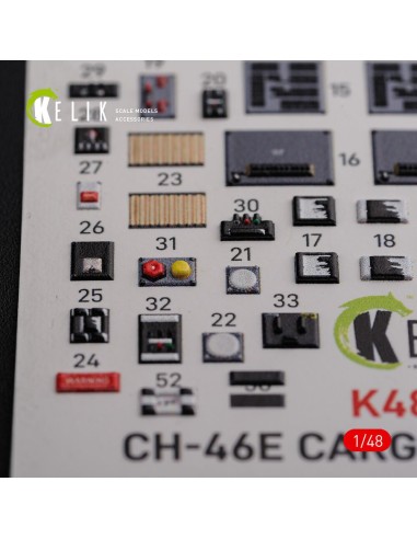 CH-46E Cargo compartment interior 3D decals for Academy kit 