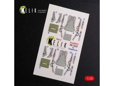 Mi-24D (Hind-D) interior 3D decals for Trumpeter kit 