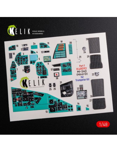 Mi-24D (Hind-D) interior 3D decals for Trumpeter kit 