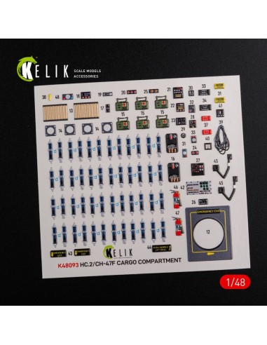 CH-47F interior 3D decals for Italeri kit 