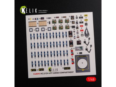 CH-47F interior 3D decals for Italeri kit 