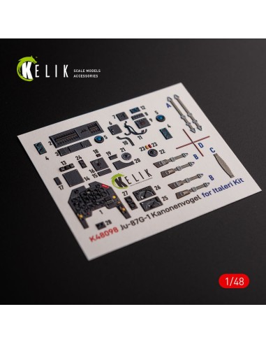 Ju-87G-1 Kanonenvogel - interior 3D decals for Italeri kit 