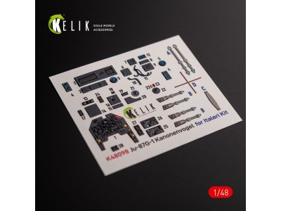 Ju-87G-1 Kanonenvogel - interior 3D decals for Italeri kit 