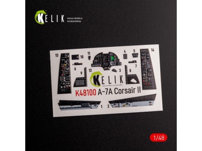 A-7A Corsair II - interior 3D decals for HobbyBoss kit 
