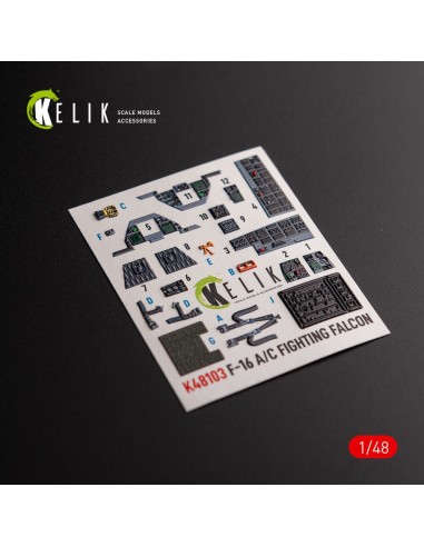F-16A/C - interior 3D decals for Academy kit 