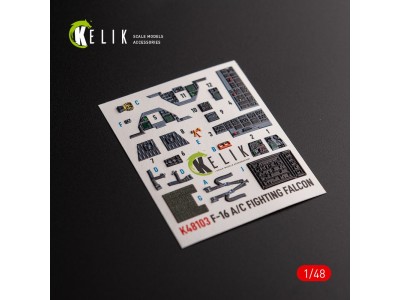 F-16A/C - interior 3D decals for Academy kit 