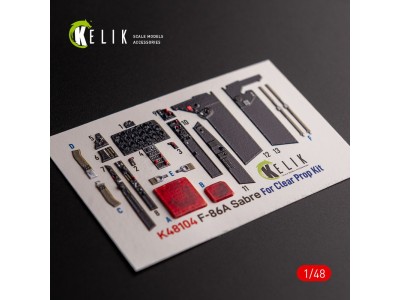F-86A Sabre - interior 3D decals for ClearProp kit 