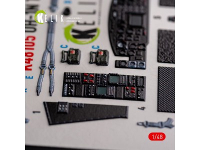 UH-1N Twin Huey - interior 3D decals for Zimi Model/KittyHawk kit 