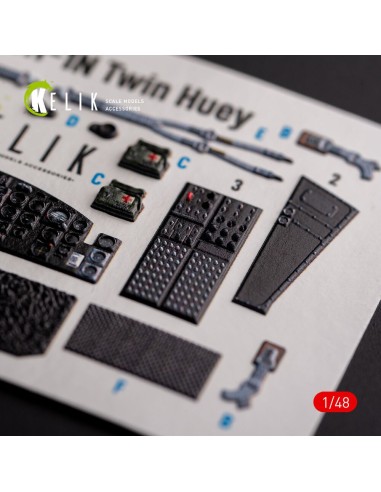 UH-1N Twin Huey - interior 3D decals for Zimi Model/KittyHawk kit 