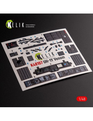 UH-1Y Venom - interior 3D decals for Zimi Model/KittyHawk kit 
