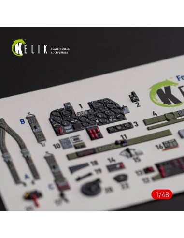 ?-47D Thunderbolt interior 3D decals for Italeri/Academy kit 