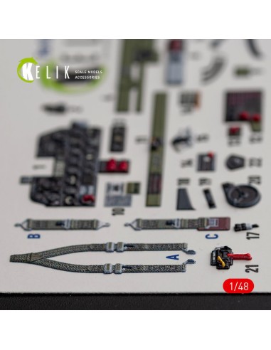 ?-47D Thunderbolt interior 3D decals for Italeri/Academy kit 
