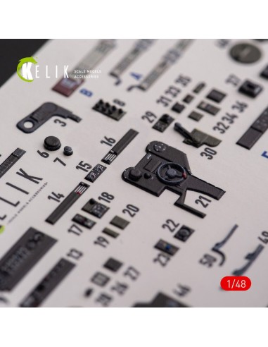 ?-38F Lightning - interior 3D decals for Academy kit 