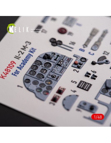 IL-2M3 - interior 3D decals for Academy/Accurate Miniatures kit 