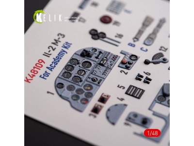 IL-2M3 - interior 3D decals for Academy/Accurate Miniatures kit 