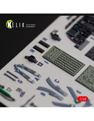 A-10C Thunderbolt II interior 3D decals for Italeri kit 