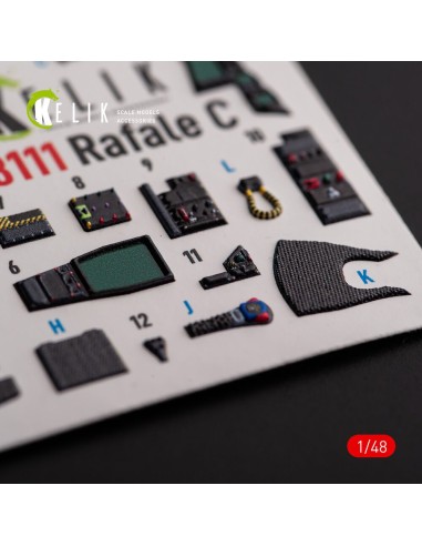 Rafale C - interior 3D decals for Academy/Revell kit 