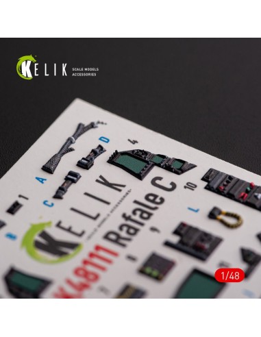 Rafale C - interior 3D decals for Academy/Revell kit 