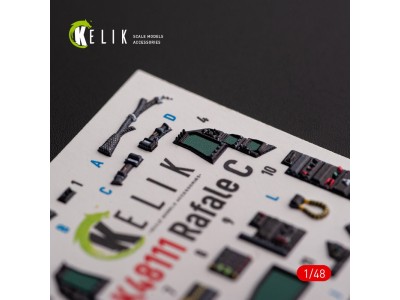 Rafale C - interior 3D decals for Academy/Revell kit 