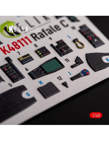 Rafale C - interior 3D decals for Academy/Revell kit 