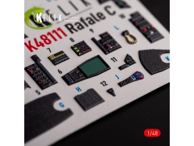 Rafale C - interior 3D decals for Academy/Revell kit 