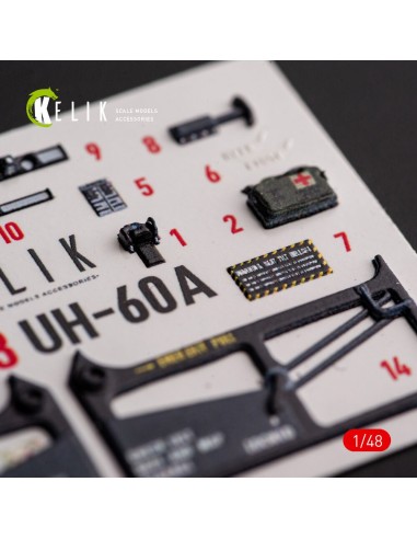 UH-60A Black Hawk - Type 1 interior 3D decals for ICM kit 