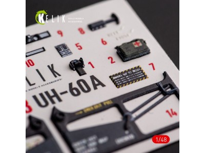 UH-60A Black Hawk - Type 1 interior 3D decals for ICM kit 