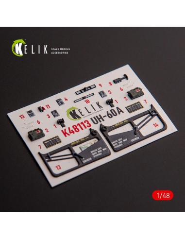 UH-60A Black Hawk - Type 1 interior 3D decals for ICM kit 