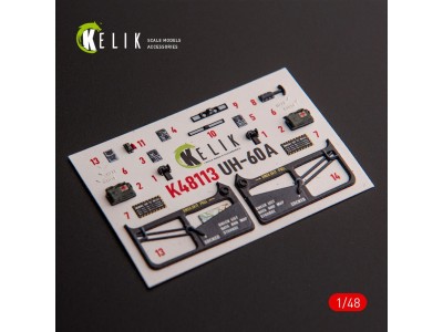 UH-60A Black Hawk - Type 1 interior 3D decals for ICM kit 