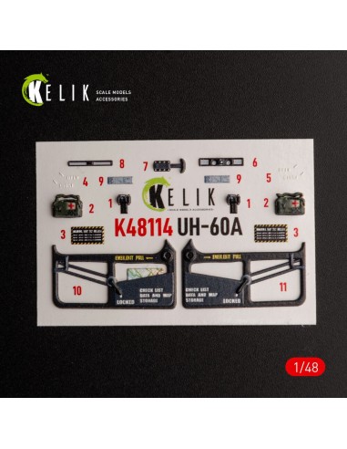 UH-60A Black Hawk - Type 2  Defence Intelligence of Ukraine interior 3D decals for ICM kit 