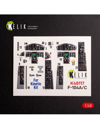 F-104 A/C - interior 3D decals for Kinetic kit 