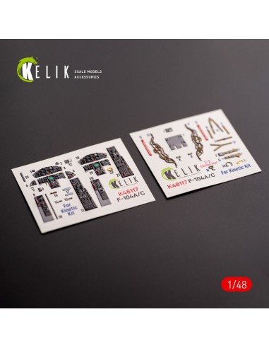 F-104 A/C - interior 3D decals for Kinetic kit 