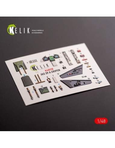 Jas-39 A - interior 3D decals for Italeri kit 