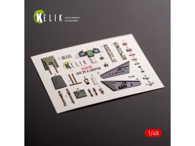 Jas-39 A - interior 3D decals for Italeri kit 