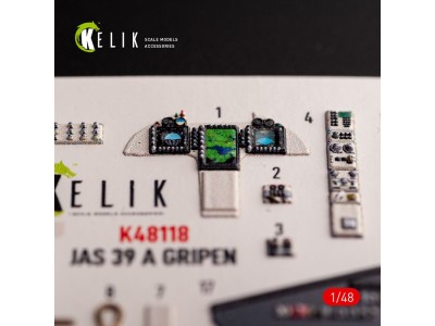 Jas-39 A - interior 3D decals for Italeri kit 