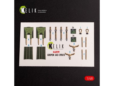 Jas-39 B/D - interior 3D decals for Zimi Model/KittyHawk kit kit 