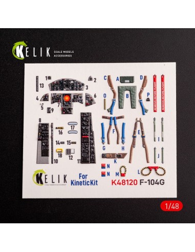 F-104G - interior 3D decals for Kinetic kit 